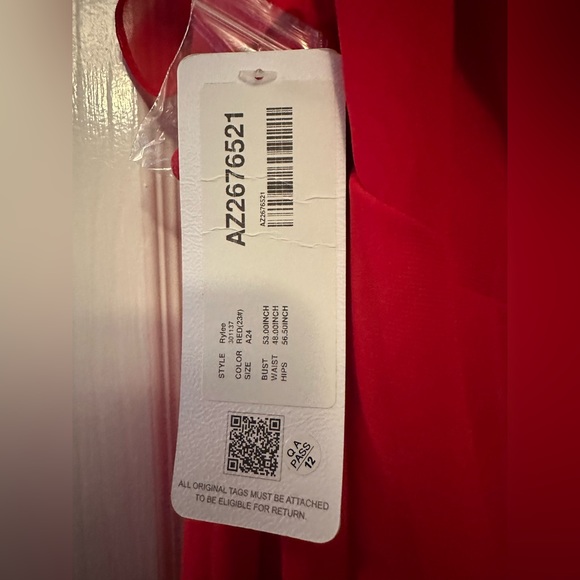 Azazie Rylee Dress: Red - Picture 3 of 5